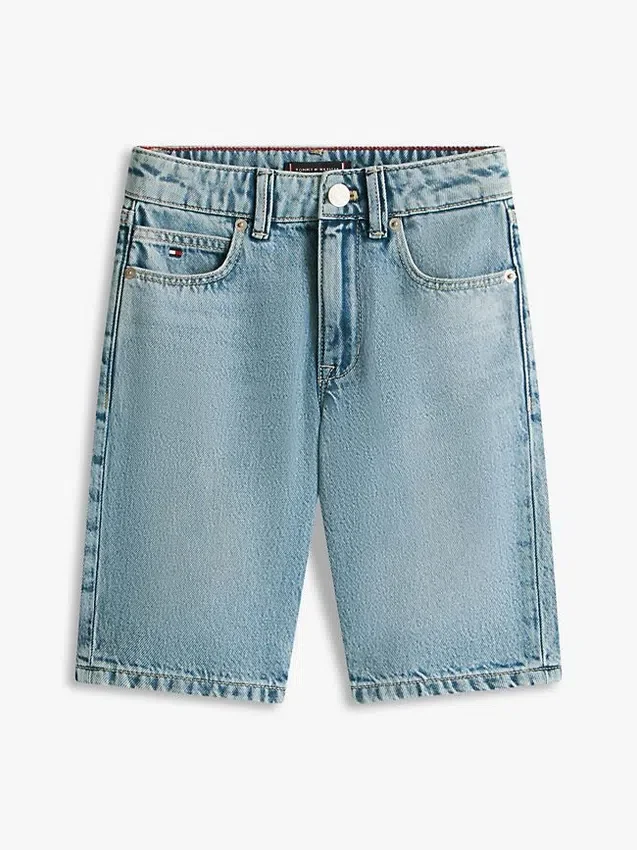 Pantaloni scurți drepți din denim pentru copii Pantaloni scurți drepți din denim pentru copii