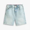 Pantaloni scurți drepți din denim pentru copii Pantaloni scurți drepți din denim pentru copii