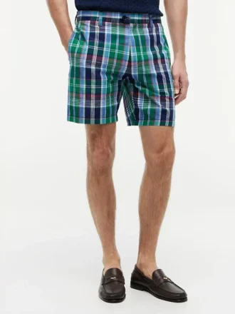 Pantaloni scurți Madras cu croială regular, 7″ Pantaloni scurți Madras cu croială regular, 7″