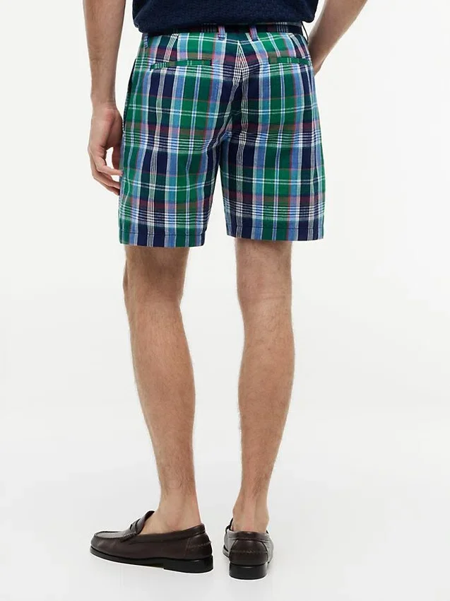 Pantaloni scurți Madras cu croială regular, 7″ Pantaloni scurți Madras cu croială regular, 7″