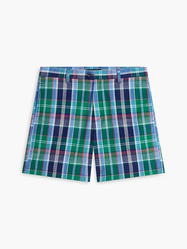 Pantaloni scurți Madras cu croială regular, 7″ Pantaloni scurți Madras cu croială regular, 7″