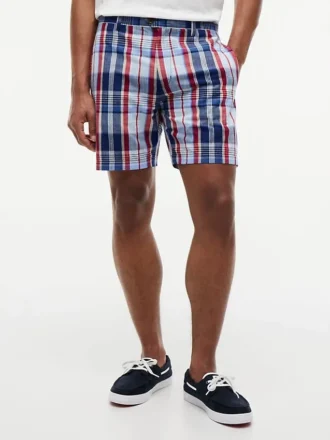 Pantaloni scurți Madras de 7″ cu croială regular Pantaloni scurți Madras de 7″ cu croială regular