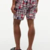 Pantaloni scurți Madras Patchwork cu croială regular, 7″ Pantaloni scurți Madras Patchwork cu croială regular, 7″
