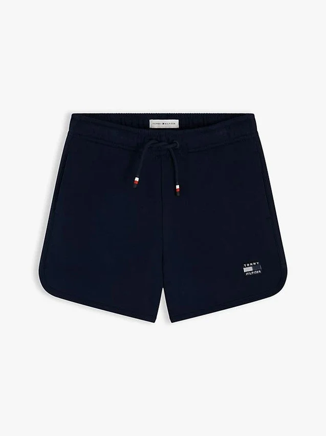 Pantaloni scurți pentru copii cu logo steag în nuanțe tonale Pantaloni scurți pentru copii cu logo steag în nuanțe tonale