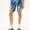 Pantaloni scurți pentru copii din amestec de in și bumbac cu imprimeu floral