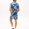 Pantaloni scurți pentru copii din amestec de in și bumbac cu imprimeu floral