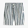 Pantaloni scurți relaxați din amestec de in cu dungi pentru copii
