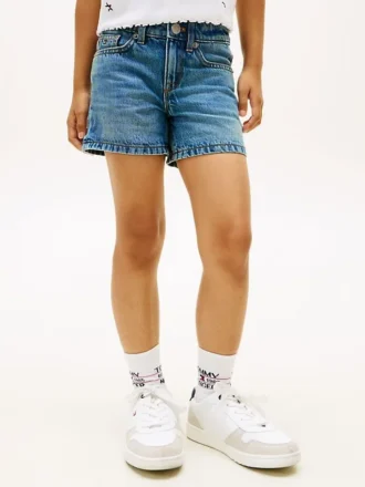 Pantaloni scurți skinny din denim pentru copii Pantaloni scurți skinny din denim pentru copii