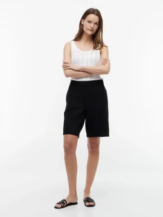 Pantaloni scurți tip bermuda din amestec de in, 28 cm