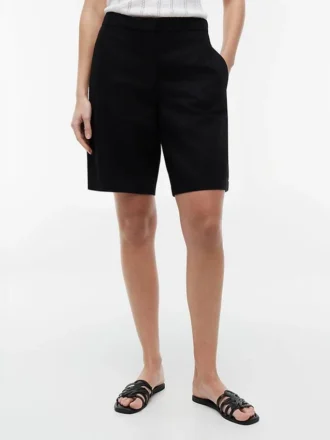Pantaloni scurți tip bermuda din amestec de in, 28 cm