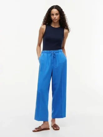 Pantaloni ușori din amestec de in, fără nasturi