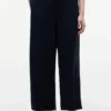 Pantaloni ușori din amestec de in, fără nasturi Pantaloni ușori din amestec de in, fără nasturi