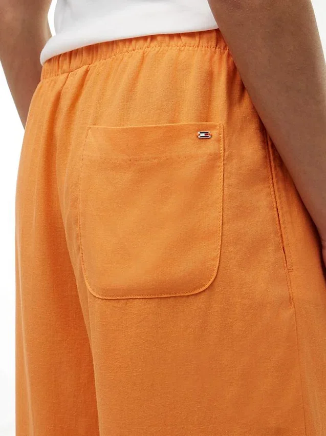 Pantaloni ușori din amestec de in, fără nasturi Pantaloni ușori din amestec de in, fără nasturi