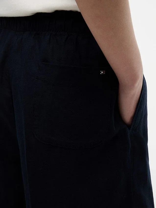 Pantaloni ușori din amestec de in, fără nasturi Pantaloni ușori din amestec de in, fără nasturi