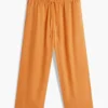 Pantaloni ușori din amestec de in, fără nasturi Pantaloni ușori din amestec de in, fără nasturi