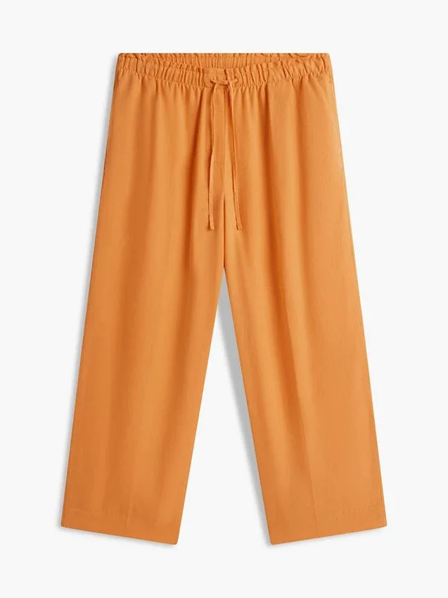 Pantaloni ușori din amestec de in, fără nasturi Pantaloni ușori din amestec de in, fără nasturi