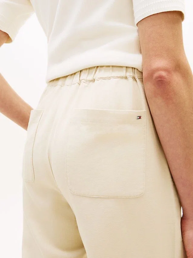 Pantaloni ușori din sârgă cu croi drept Pantaloni ușori din sârgă cu croi drept