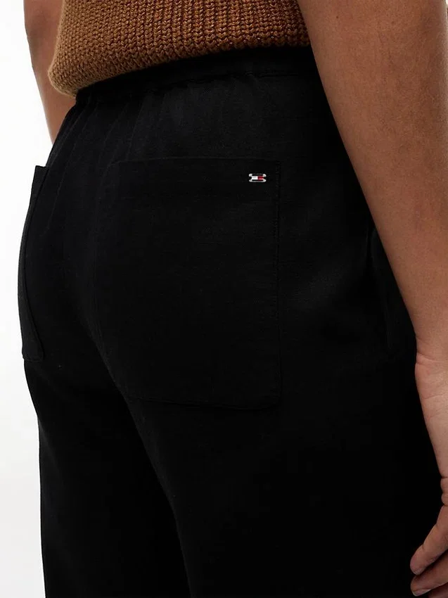 Pantaloni ușori din sârgă cu croi drept Pantaloni ușori din sârgă cu croi drept