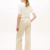 Pantaloni ușori din sârgă cu croi drept Pantaloni ușori din sârgă cu croi drept