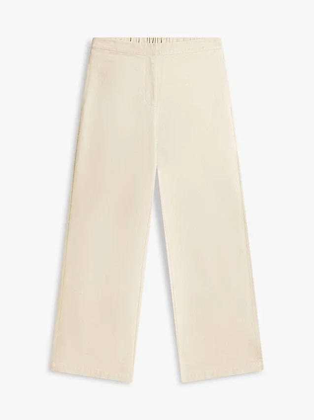 Pantaloni ușori din sârgă cu croi drept Pantaloni ușori din sârgă cu croi drept