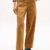 Pantaloni utilitari cu croi larg și material elastic Pantaloni utilitari cu croi larg și material elastic