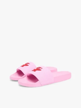 Papuci de piscină cu monogramă brodată Papuci de piscină cu monogramă brodată