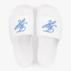 Papuci de piscină din pânză cu monogramă brodată Papuci de piscină din pânză cu monogramă brodată