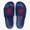 Papuci de piscină din pânză cu monogramă script Papuci de piscină din pânză cu monogramă script