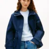 Parka scurtă cu glugă, rezistentă la apă Parka scurtă cu glugă, rezistentă la apă