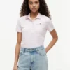 Polo clasic din piqué elastic cu dungi Polo clasic din piqué elastic cu dungi