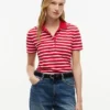Polo clasic din piqué elastic cu dungi Polo clasic din piqué elastic cu dungi