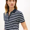 Polo clasic din piqué elastic cu dungi Polo clasic din piqué elastic cu dungi