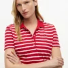 Polo clasic din piqué elastic cu dungi Polo clasic din piqué elastic cu dungi