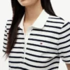 Polo clasic din piqué elastic cu dungi Polo clasic din piqué elastic cu dungi