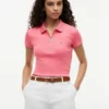 Polo cu croială slim și fermoar Polo cu croială slim și fermoar