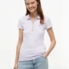 Polo cu croială slim și fermoar Polo cu croială slim și fermoar