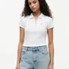 Polo cu croială slim și fermoar Polo cu croială slim și fermoar