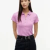 Polo cu croială slim și fermoar Polo cu croială slim și fermoar