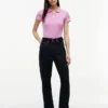Polo cu croială slim și fermoar Polo cu croială slim și fermoar
