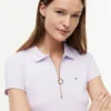 Polo cu croială slim și fermoar Polo cu croială slim și fermoar