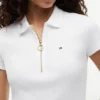 Polo cu croială slim și fermoar Polo cu croială slim și fermoar