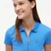 Polo cu croială slim și fermoar Polo cu croială slim și fermoar
