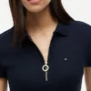 Polo cu croială slim și fermoar Polo cu croială slim și fermoar
