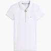 Polo cu croială slim și fermoar Polo cu croială slim și fermoar