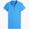 Polo cu croială slim și fermoar Polo cu croială slim și fermoar