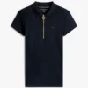 Polo cu croială slim și fermoar Polo cu croială slim și fermoar