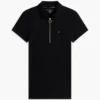 Polo cu croială slim și fermoar Polo cu croială slim și fermoar
