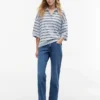 Polo cu dungi, croială oversized Polo cu dungi, croială oversized