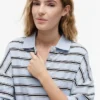 Polo cu dungi, croială oversized Polo cu dungi, croială oversized