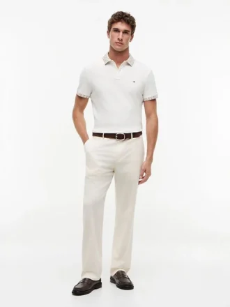 Polo cu guler jacquard, croială regular